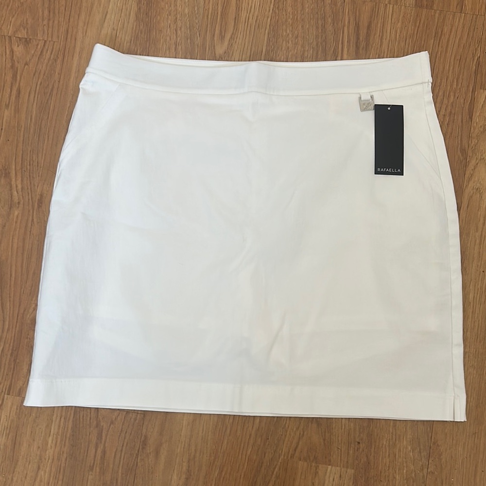 Rafaella Snow White Wide Waistband stretch pull on style Skort Size XL